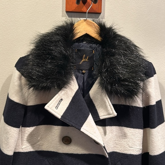 Jack by BB Dakota Jackets & Blazers - JACK BB Dakota Wool-Blend Pea Coat Large Style# ja32529 Stripe Navy Short